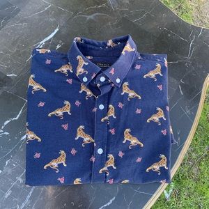 Zara man tiger print shirt